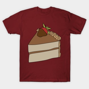 Strawberry Cake Slice by Courtney Graben T-Shirt